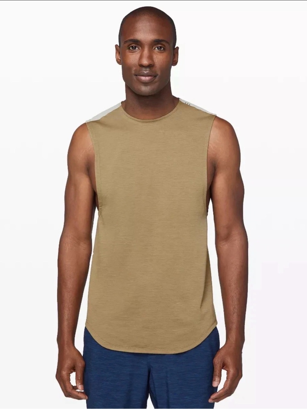 Lululemon Always Agile Tank Top Mens Large Frontier/Fawn Sleeveless Gym Training